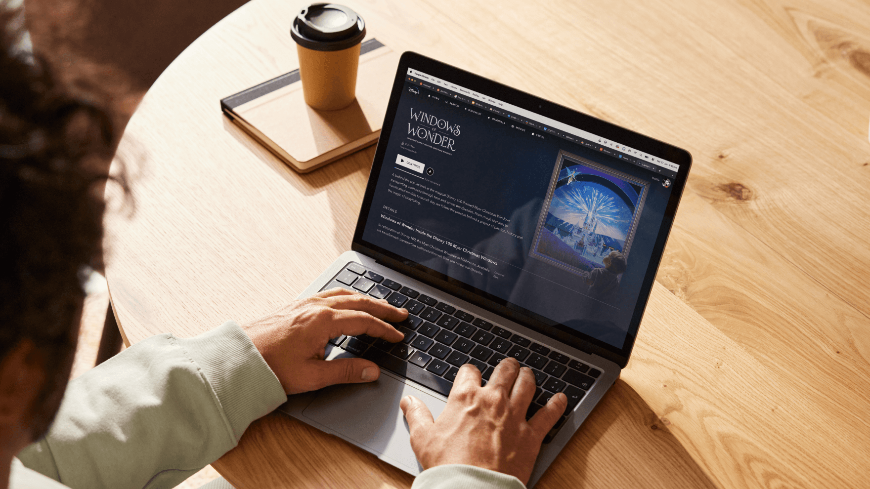 Windows of Wonder art on a laptop screen