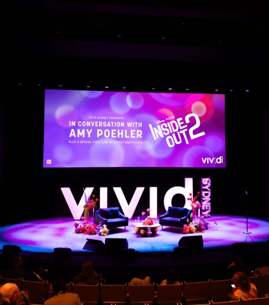 Amy Poehler in conversation on stage at the Opera House